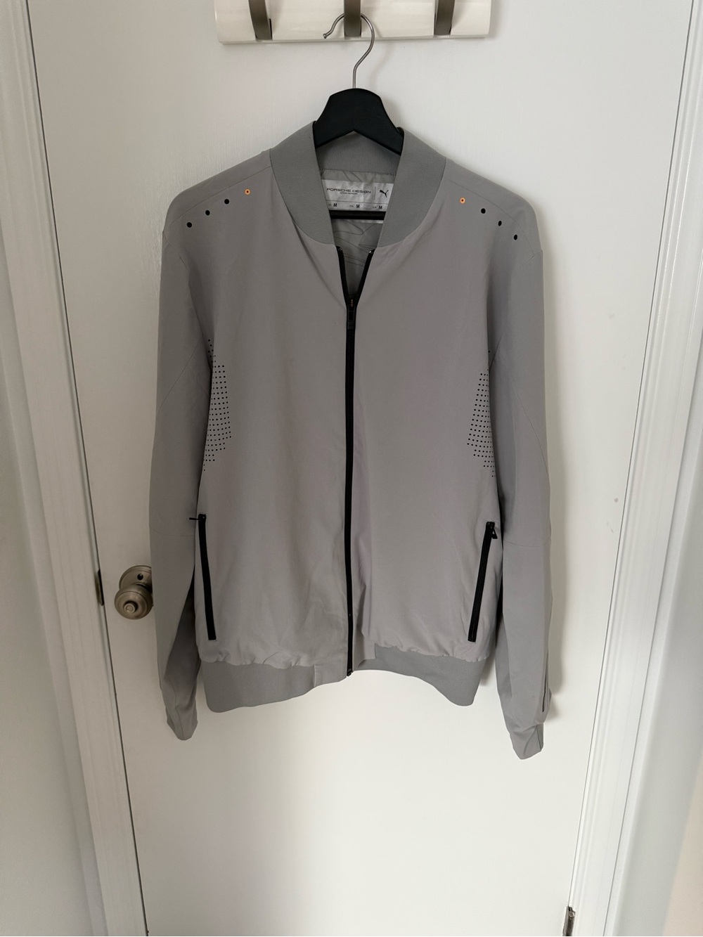 Porsche Design Light Gray Lightweight Bomber Jacket
